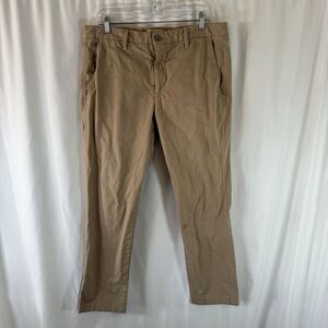 Baldwin Kansas City Pants Men's 33 Khaki Chino Flat Front Cotton Blend